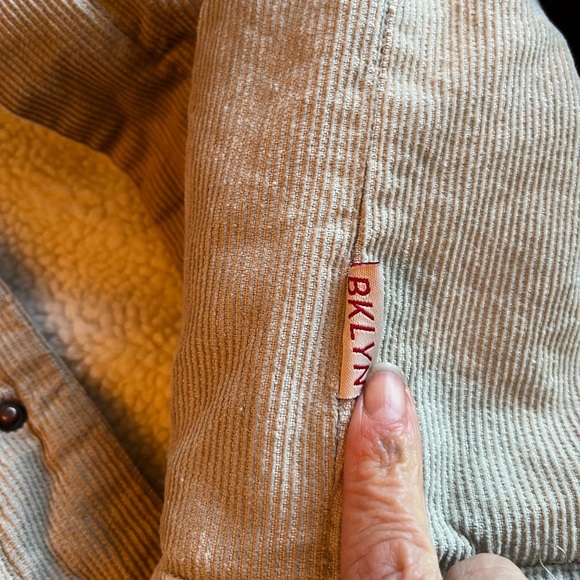 Brooklyn Cloth Tan Corduroy Sherpa-Lined Utility Jacket - Picture 5 of 7